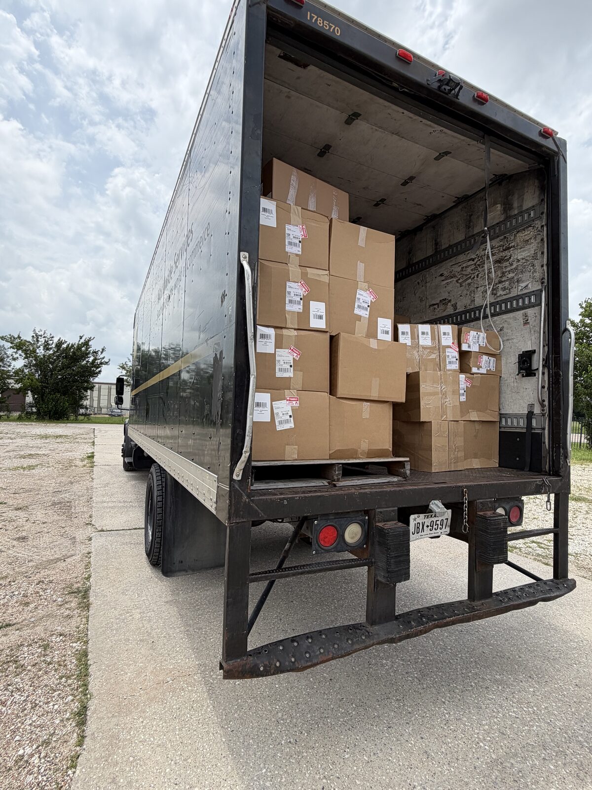 LTL trailer at FlexPrep's dock during freight receiving